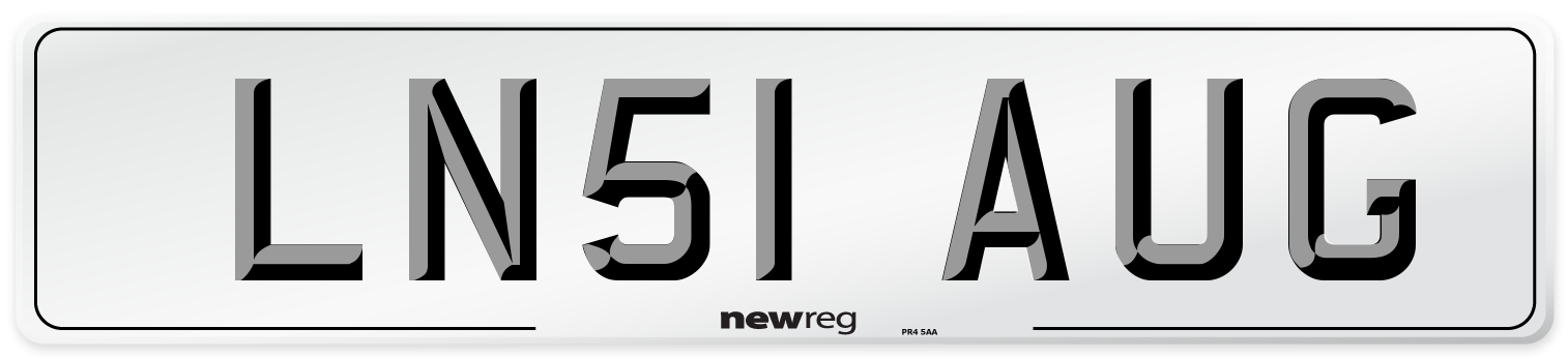 LN51 AUG Number Plate from New Reg